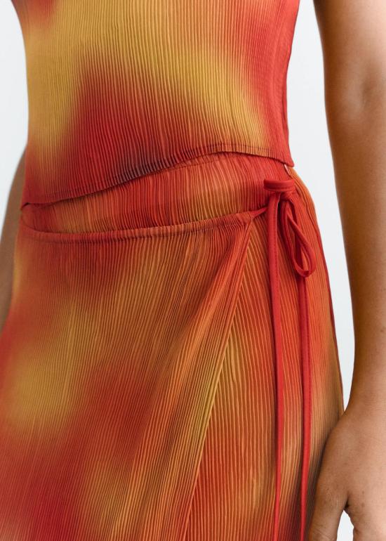  띵킹 뮤 스커트 씽킹 무 플라워즈 플리츠 폴린 - THINKING MU