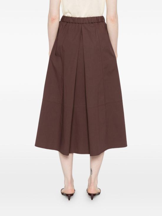 26SS 안토넬리 피렌체 미디 스커트 Q9715135B 240 Brown - ANTONELLI FIRENZE