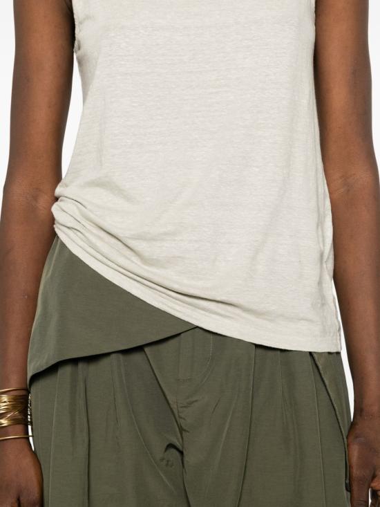 26SS 안네클레르 민소매 티셔츠 D1677 475373 Beige - ANNECLAIRE