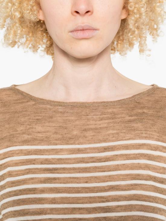 26SS 로베르토 콜리나 스웨터 261FXA18006 07 Brown - ROBERTO COLLINA