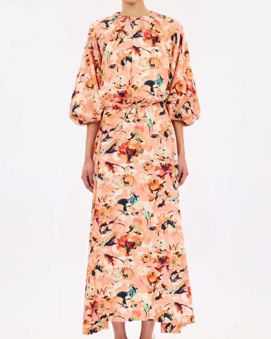  울라 존슨 블라우스 루시 플로럴 코튼 버블 탑