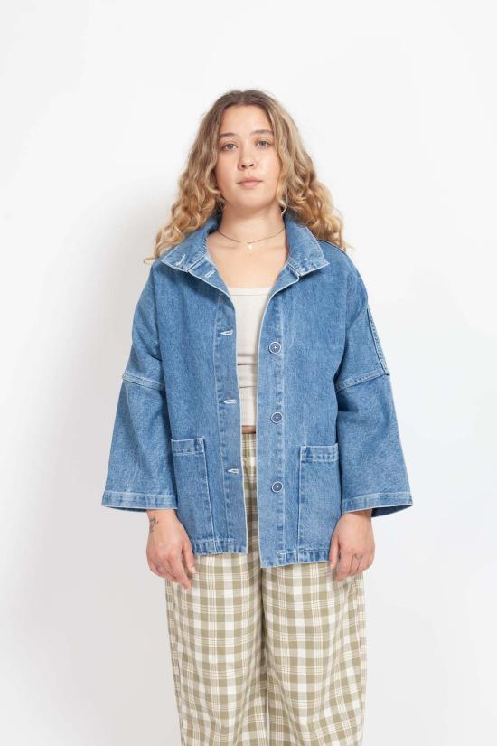  그래블 앤 골드 데님 자켓 그래블 & 골드 마람 재킷 유바 워시 - GRAVEL & GOLD