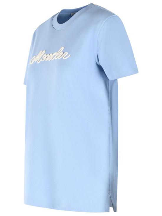 26SS 몽클레어 반팔 티셔츠 093 8C000 51 89AUG700 Light Blue - MONCLER