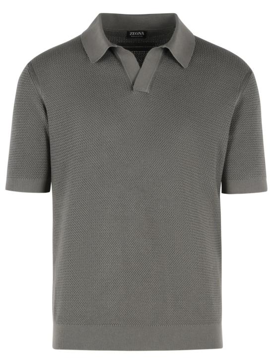 26SS 에르메네질도제냐 폴로 티셔츠 RUHC26A3 C31N07 Grey