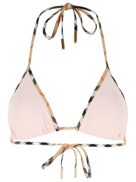 26SS 버버리 체크 트리밍 비키니 탑 8123666C2989 Pink