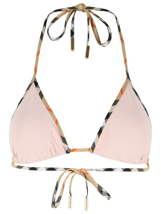 26SS 버버리 체크 트리밍 비키니 탑 8123666C2989 Pink - BURBERRY