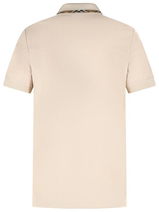 26SS 버버리 체크 트리밍 코튼 폴로셔츠 8126954B8620 Beige - BURBERRY