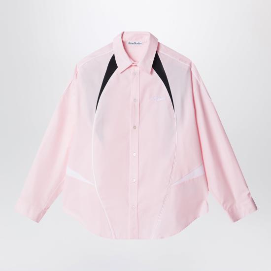 26SS 아크네 스튜디오 자수 로고 버튼업 셔츠 BB0671CO Pink