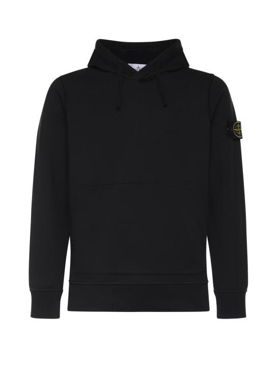 26SS 스톤 아일랜드 오가닉 코튼 플리스 레귤러핏 후드 스웨트셔츠 L1S156100062 S0051V0029 Black