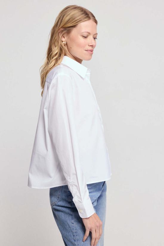  더 셔츠 셔츠 셔츠: 긴 기장 박시 크롭탑 - THE SHIRT