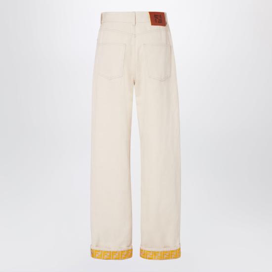 26SS 펜디 스트레이트 팬츠 FLP882AOHV Yellow - FENDI