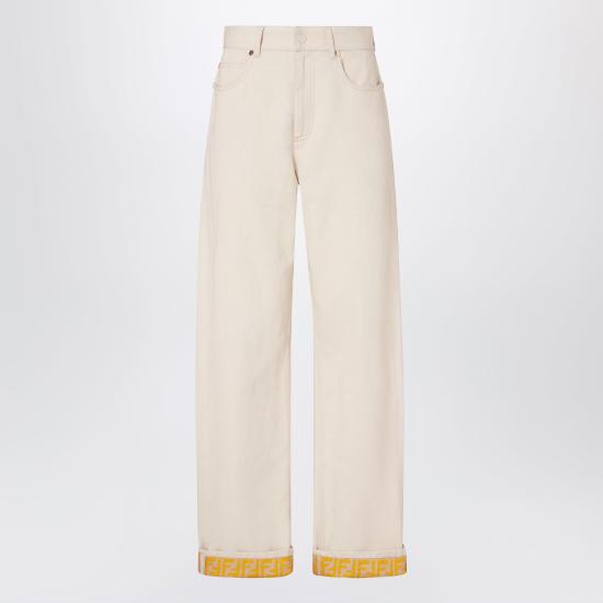 26SS 펜디 스트레이트 팬츠 FLP882AOHV Yellow