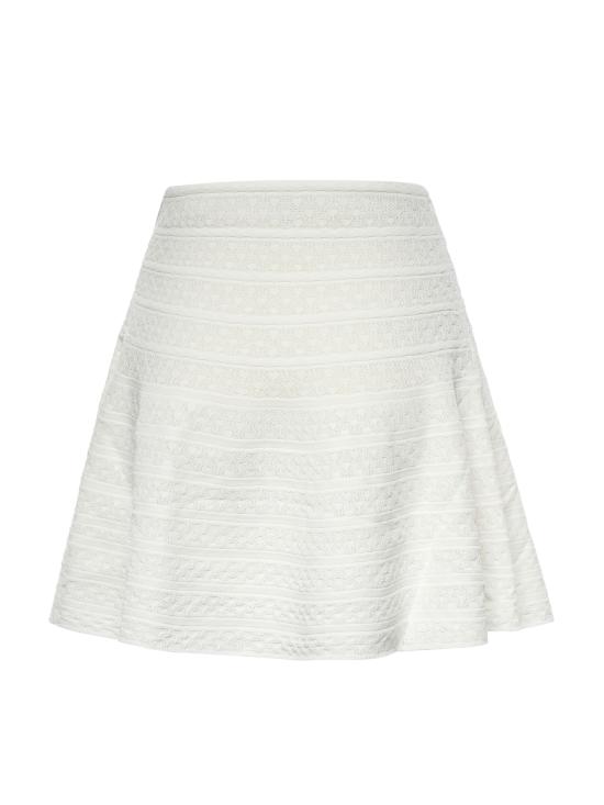 26SS 셀프 포트레이트 미디 스커트 SS26063SK W White - SELF PORTRAIT