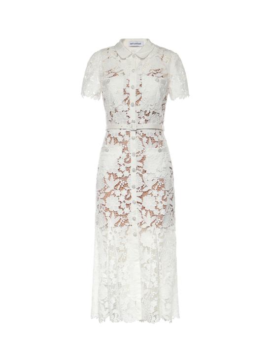 26SS 셀프 포트레이트 미디 원피스 SS26096M W White