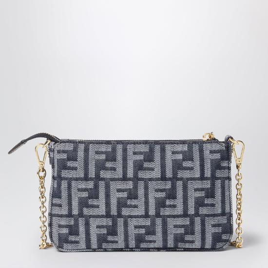 26SS 펜디 바게트 FF 자카드 파우치 8BS073AYB7 Blue - FENDI