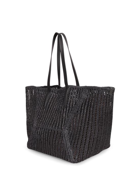 26SS 브루넬로 쿠치넬리 테크노 라피아 BC Duo 백 MB97D2571 C101 Black - BRUNELLO CUCINELLI