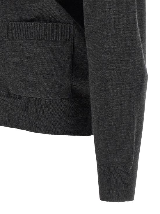 26SS 메종키츠네 더블 폭스 헤드 레귤러 가디건 OM051CFKT1181 P190 ANTHRACITE DOM - MAISON KITSUNE