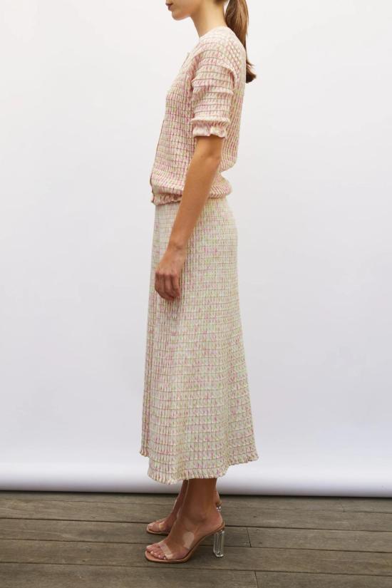  몰리 가디건 Molli Enjoue 미니 오리가미 니트  내추럴/핑크 - MOLLI