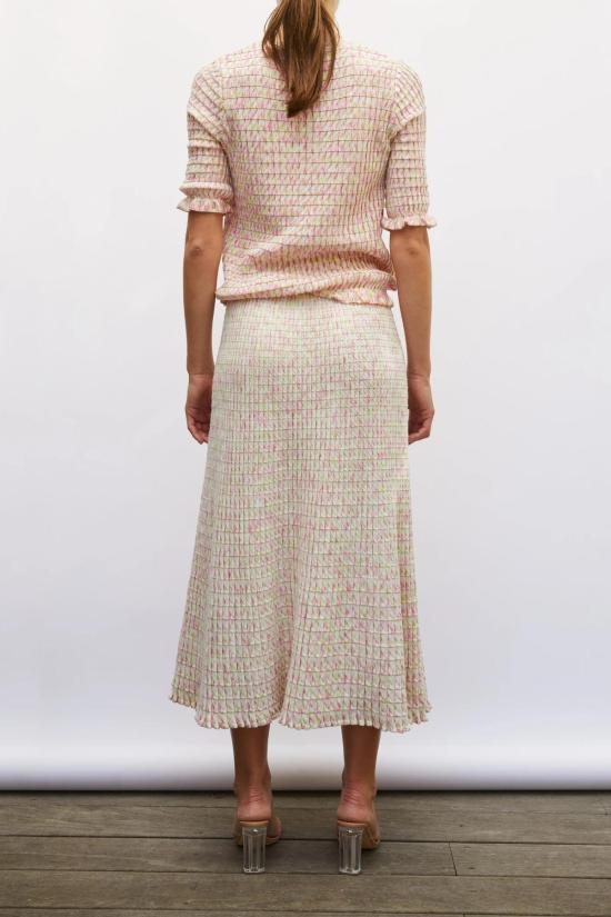  몰리 가디건 Molli Enjoue 미니 오리가미 니트  내추럴/핑크 - MOLLI