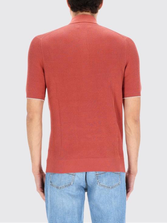 26SS 브루넬로 쿠치넬리 폴로 티셔츠 M29400025 CIJ11 Red - BRUNELLO CUCINELLI