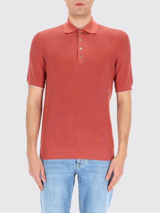 26SS 브루넬로 쿠치넬리 폴로 티셔츠 M29400025 CIJ11 Red