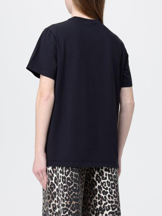 26SS 가니 코튼 저지 베어 코믹 테디 티셔츠 A1050070 252 Black - GANNI