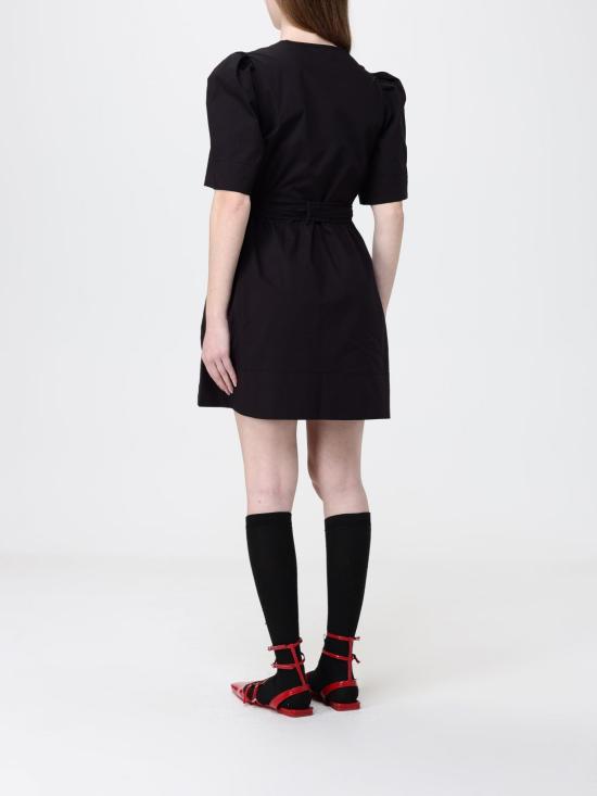 26SS 가니 코튼 보우 밴드 미니 드레스 A1030195 099 Black - GANNI