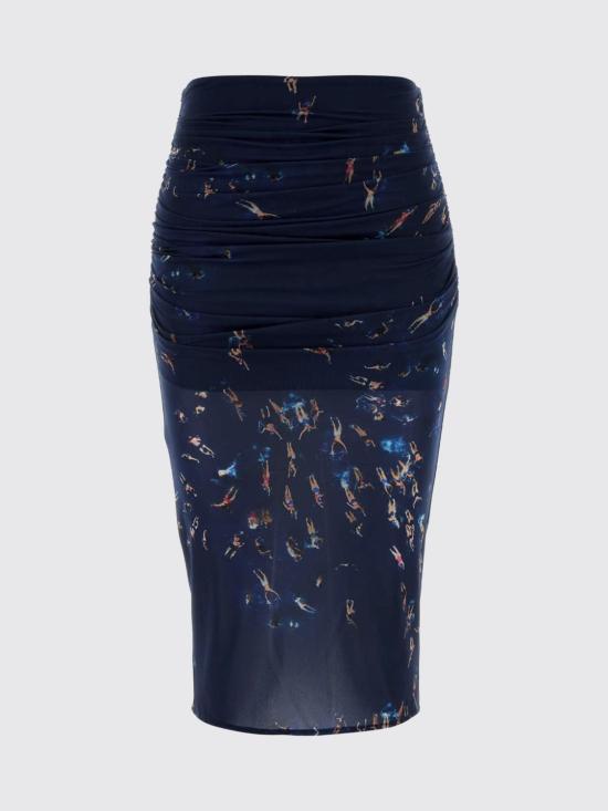 26SS 블루마린 미디 스커트 2G290A T6168 Blue - BLUMARINE