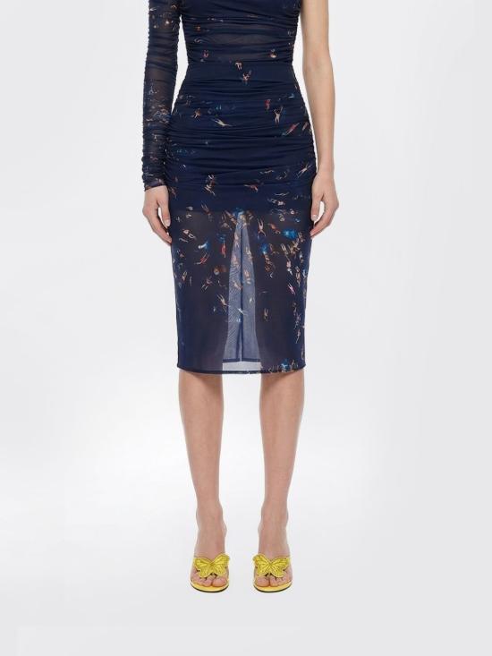 26SS 블루마린 미디 스커트 2G290A T6168 Blue