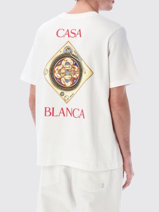 26SS 카사블랑카 반팔 티셔츠 MSS26JTS001 02 White - CASABLANCA