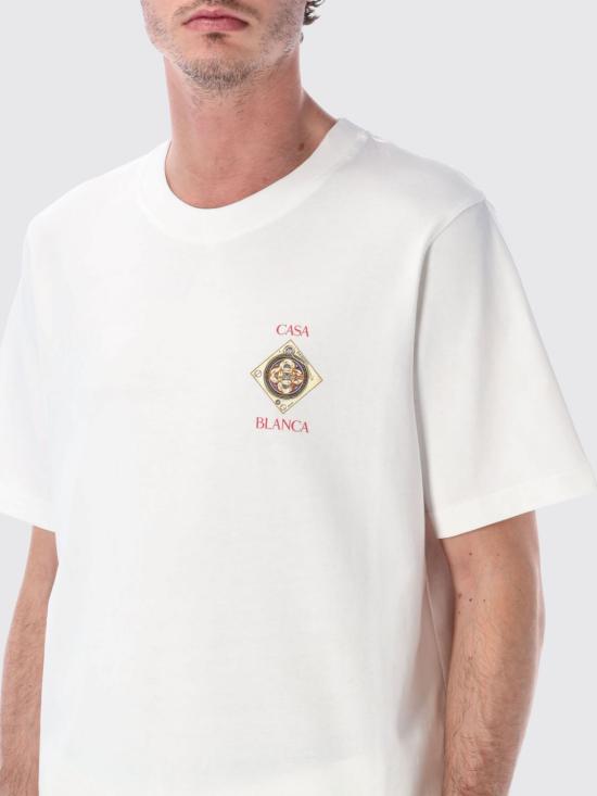 26SS 카사블랑카 반팔 티셔츠 MSS26JTS001 02 White - CASABLANCA