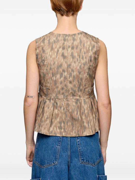 26SS 가니 민소매 티셔츠 A1040272 ZZT Beige - GANNI