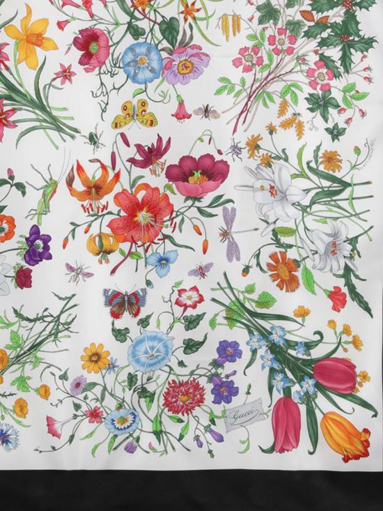 26SS 구찌 프린티드 플로라 실크 트윌 까레 8210613G001 9060 Multicolor - GUCCI