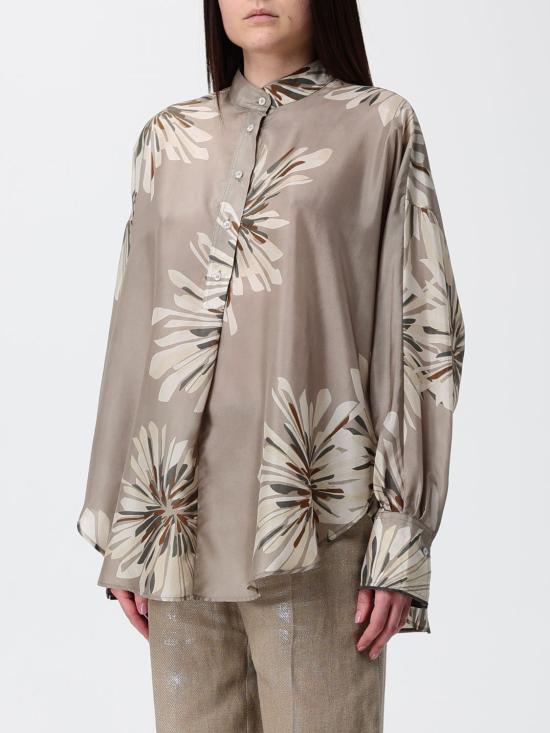 26SS 브루넬로 쿠치넬리 블라우스 MQ967RH201 C009 Kaki - BRUNELLO CUCINELLI