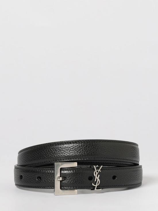26SS 생로랑 가죽 벨트 612616DTI0E 1000 Black