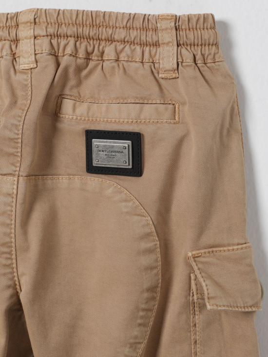 26SS [키즈] 돌체앤가바나 스트레이트 팬츠 L15P17LY103 S9000 Beige - DOLCE & GABBANA