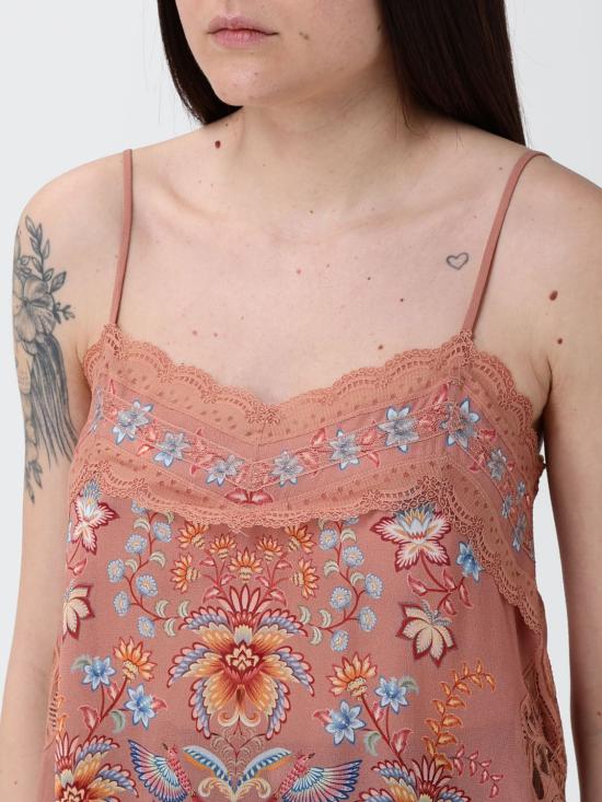 26SS 팜 리오 민소매 티셔츠 358198 26017 Brown - FARM RIO