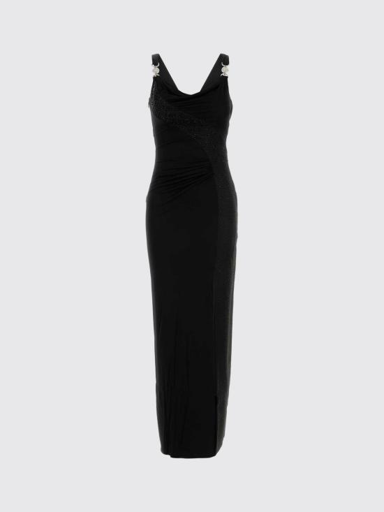 26SS 베르사체 롱 원피스 10230591A12497 1B000 Black - VERSACE