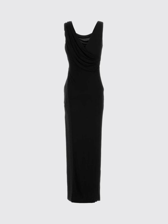 26SS 베르사체 롱 원피스 10230591A12497 1B000 Black - VERSACE