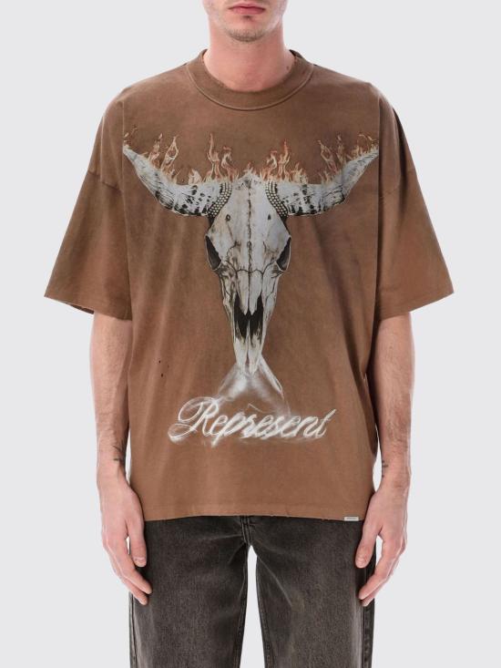 26SS 리프레젠트 반팔 티셔츠 MLM100592 16 Brown