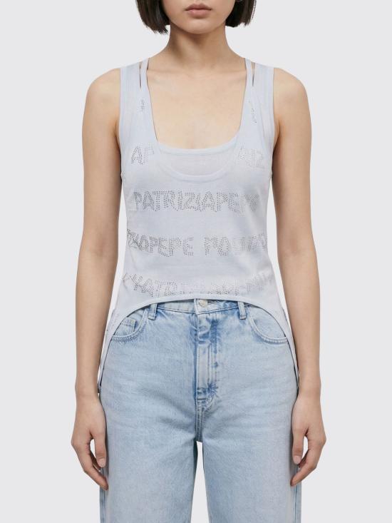 26SS 파트리지아페페 민소매 티셔츠 8K0355K303 S747 Grey