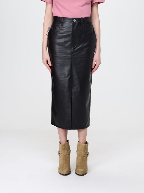 26SS 이자벨마랑에뚜왈 미디 스커트 JU0477FAD1B03E 01BK Black