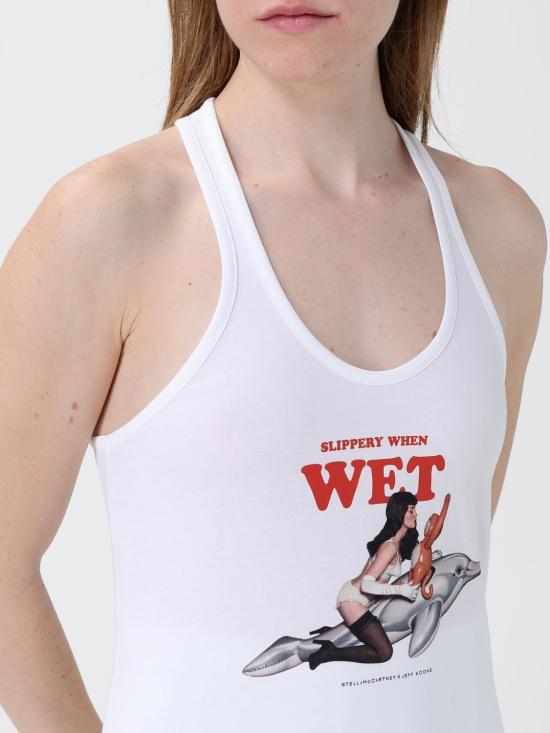 26SS 스텔라 맥카트니 민소매 티셔츠 6J04433SQA31 9000 White - STELLA MCCARTNEY