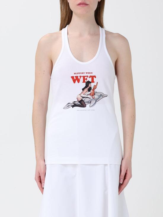 26SS 스텔라 맥카트니 민소매 티셔츠 6J04433SQA31 9000 White