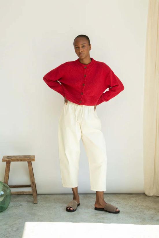  보몽 오가닉 가디건 보몬트 오가닉 스기 코튼 린넨 니트 - BEAUMONT ORGANIC