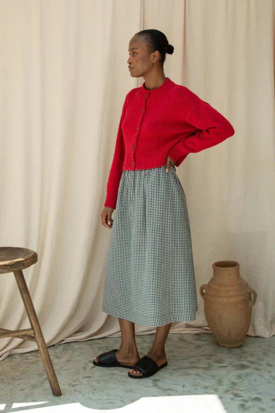  보몽 오가닉 가디건 보몬트 오가닉 스기 코튼 린넨 니트 - BEAUMONT ORGANIC