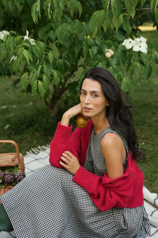  보몽 오가닉 가디건 보몬트 오가닉 스기 코튼 린넨 니트 - BEAUMONT ORGANIC