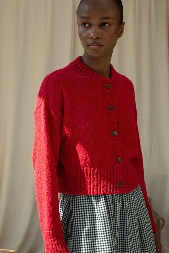  보몽 오가닉 가디건 보몬트 오가닉 스기 코튼 린넨 니트