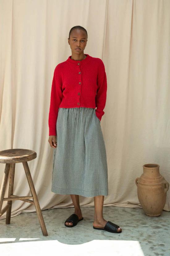  보몽 오가닉 가디건 보몬트 오가닉 스기 코튼 린넨 니트 - BEAUMONT ORGANIC