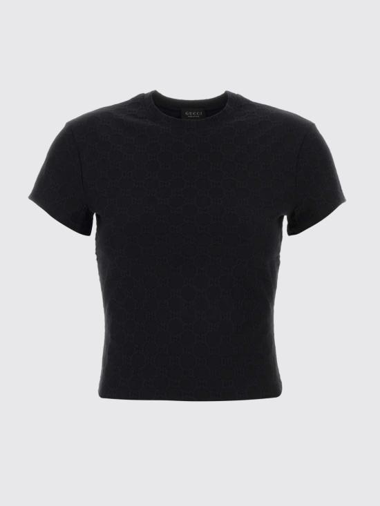 26SS 구찌 GG 저지 자카드 티셔츠 865175XUAO2 1000 Black - GUCCI